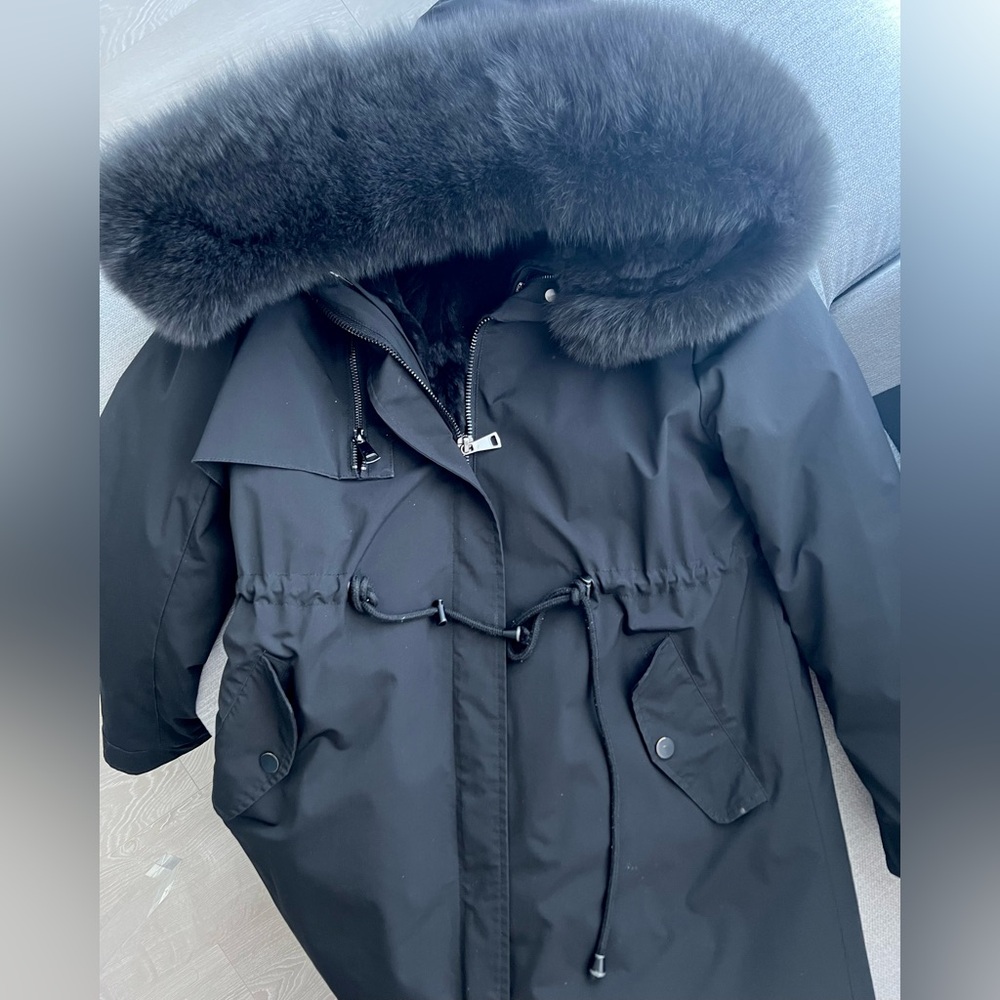 Double-layer rabbit fur Coat - Picture 4 of 16